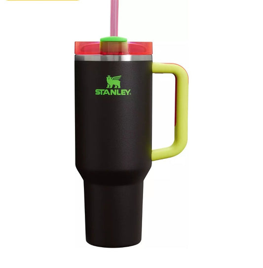 Black Neon, 40 oz Stanley Quencher H2.O Flowstate Tumbler, NWT!